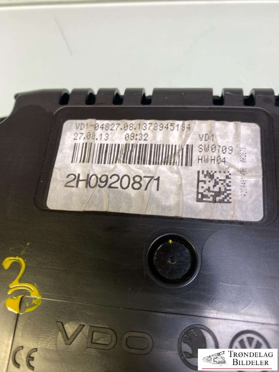 Instrumentpanel til VW Amarok 2010-2016 (Type I, Fase 1)  (2H0 920 871|2H0 920 871  X|)
