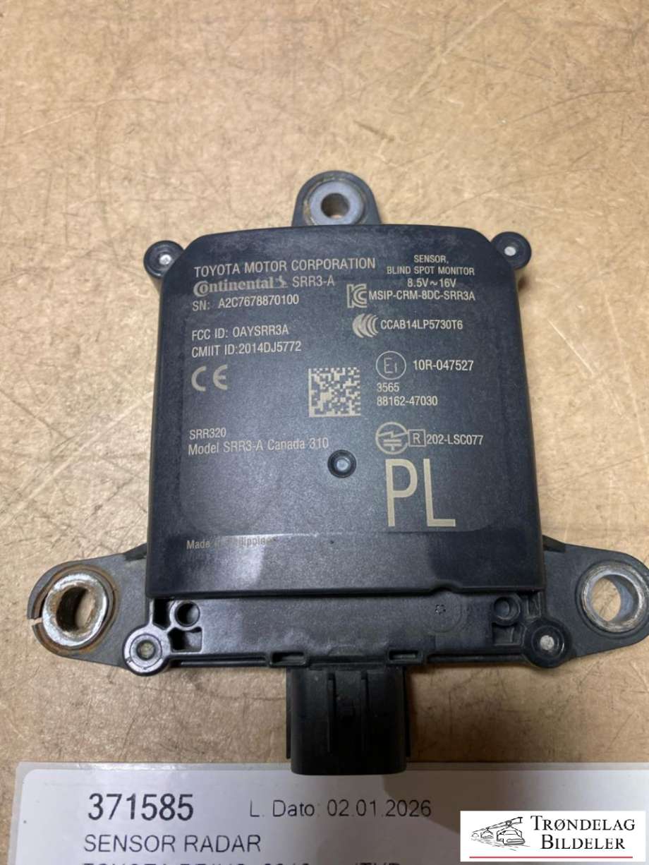 Sensor radar til Toyota Prius, 2016-2023 (Type IV) (combi) (combi) (A2C7678870100)