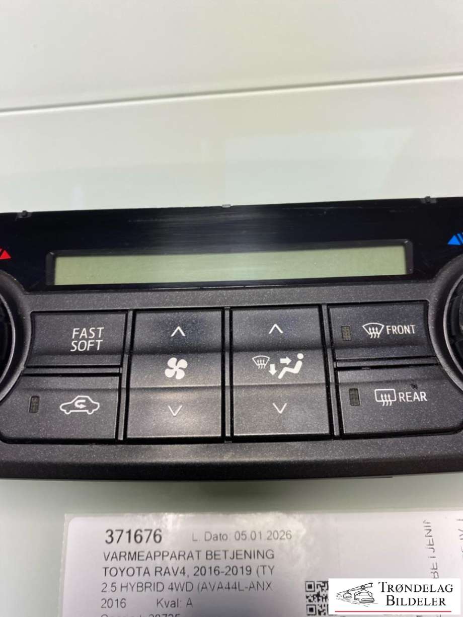 Varmeapparat betjening til Toyota RAV4 2016-2019 (Type IV, Fase 2)  (5590042450|)