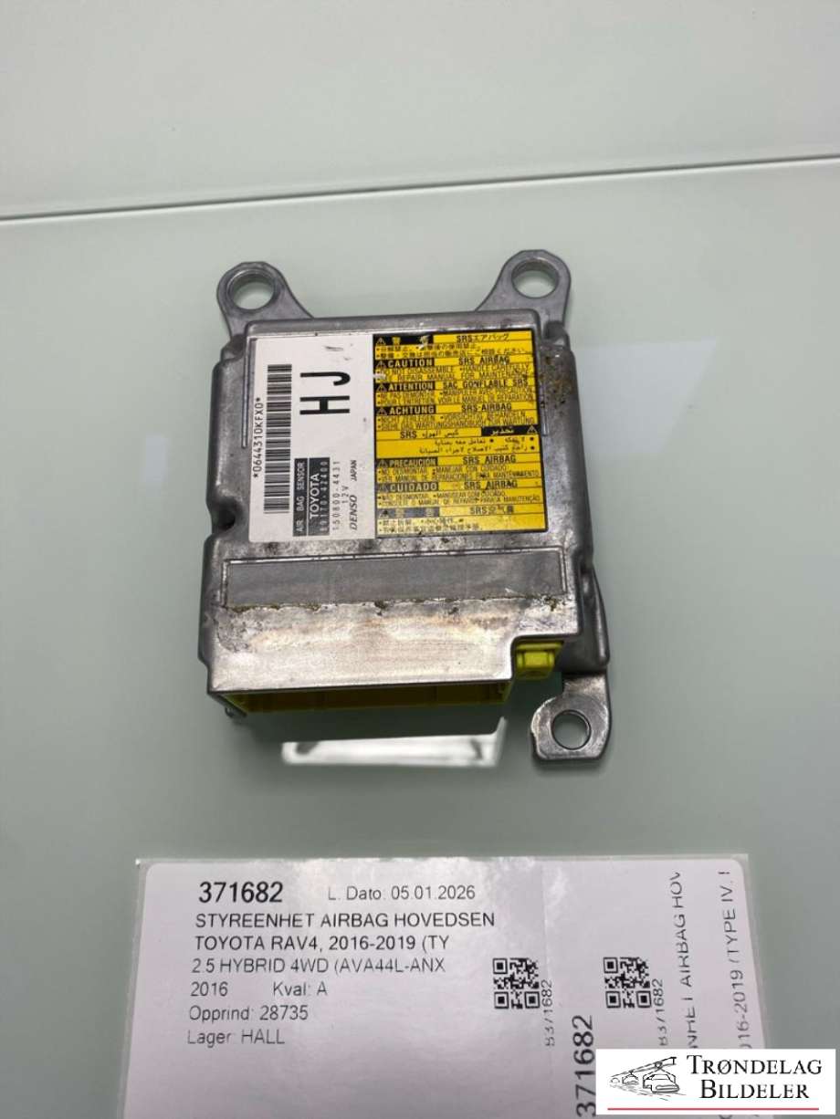 Styreenhet airbag hovedsensor til Toyota RAV4, 2016-2019 (Type IV, Fase 2)  (8917042400)