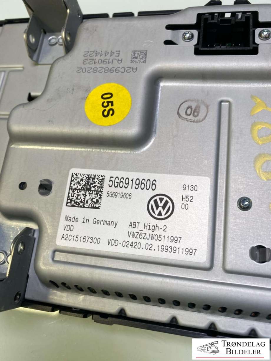 Bilstereo navigasjon skjerm til VW e-Golf 2017-2020 (Fase 2)  (5G6919606|5G6919606C|A2C15167300)