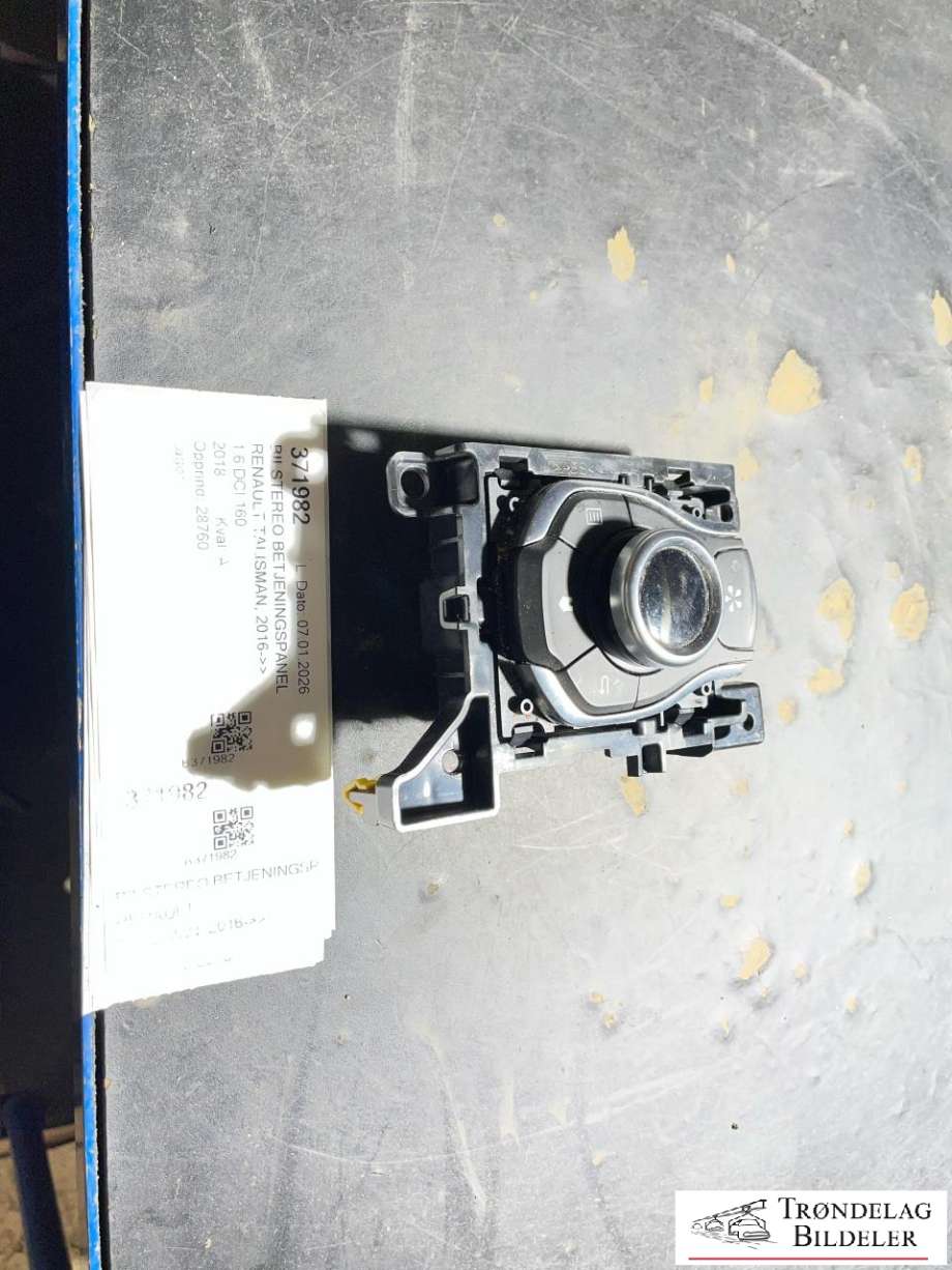 Bilstereo betjeningspanel til Renault Talisman, 2016-->>  (253B05762R)