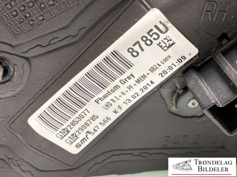 Speil høyre til Opel Insignia A 2014-2017 (23446784|23198803|)