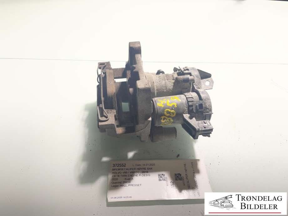 Bremsecaliper høyre bak til Volvo V60 / V60 CC, 2018-->> (Type II)  (36003033)