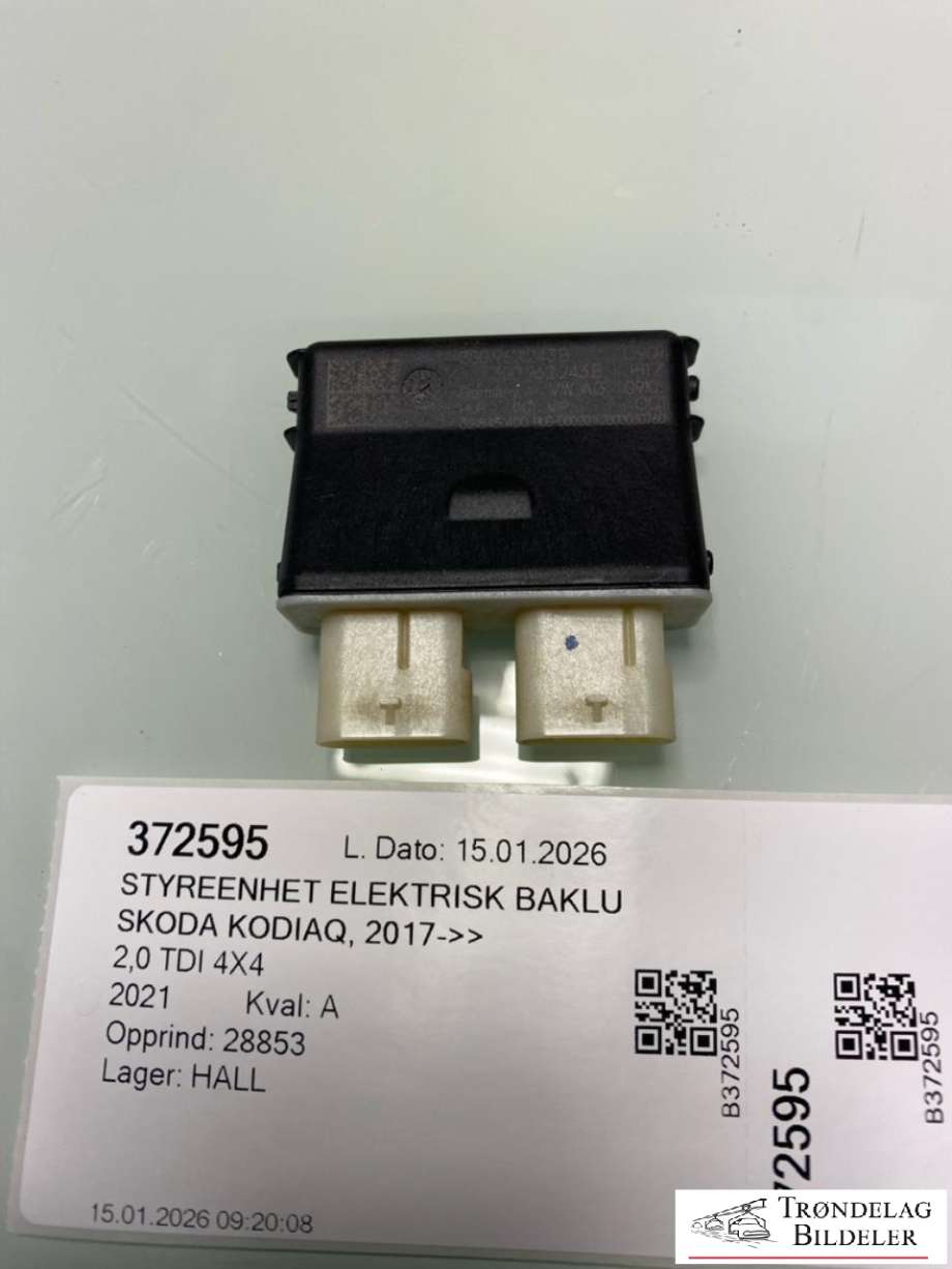 Styreenhet elektrisk bakluke til Škoda Kodiaq, 2017-->>  (3G0962243B)