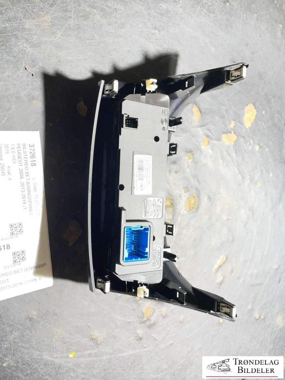 Bilstereo betjeningspanel til Peugeot 2008 2013-2019 (Type I)  (96722471XU|)
