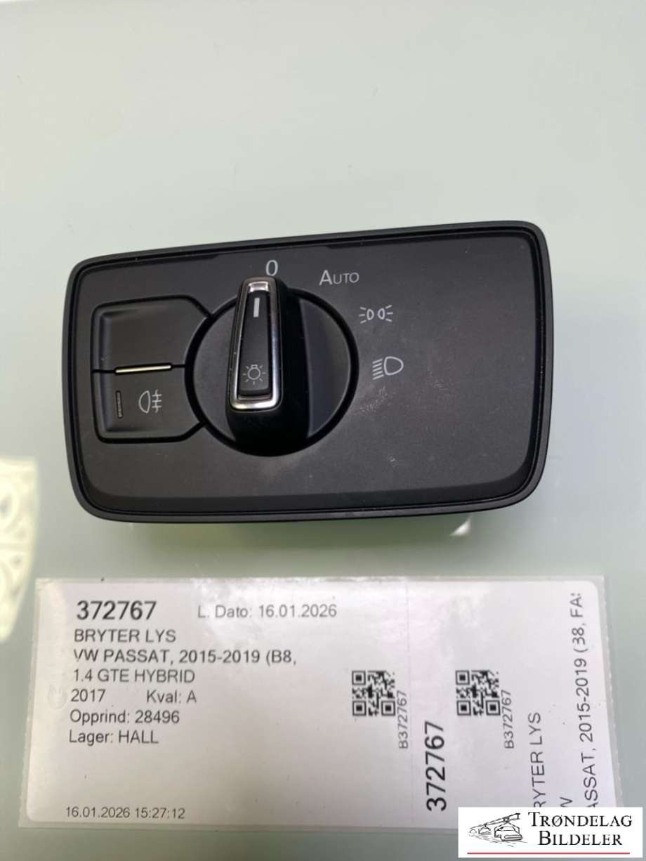 Bryter lys til VW Passat, 2015-2019 (Fase 1) (B8) (B8) (3G0 941 633 J)