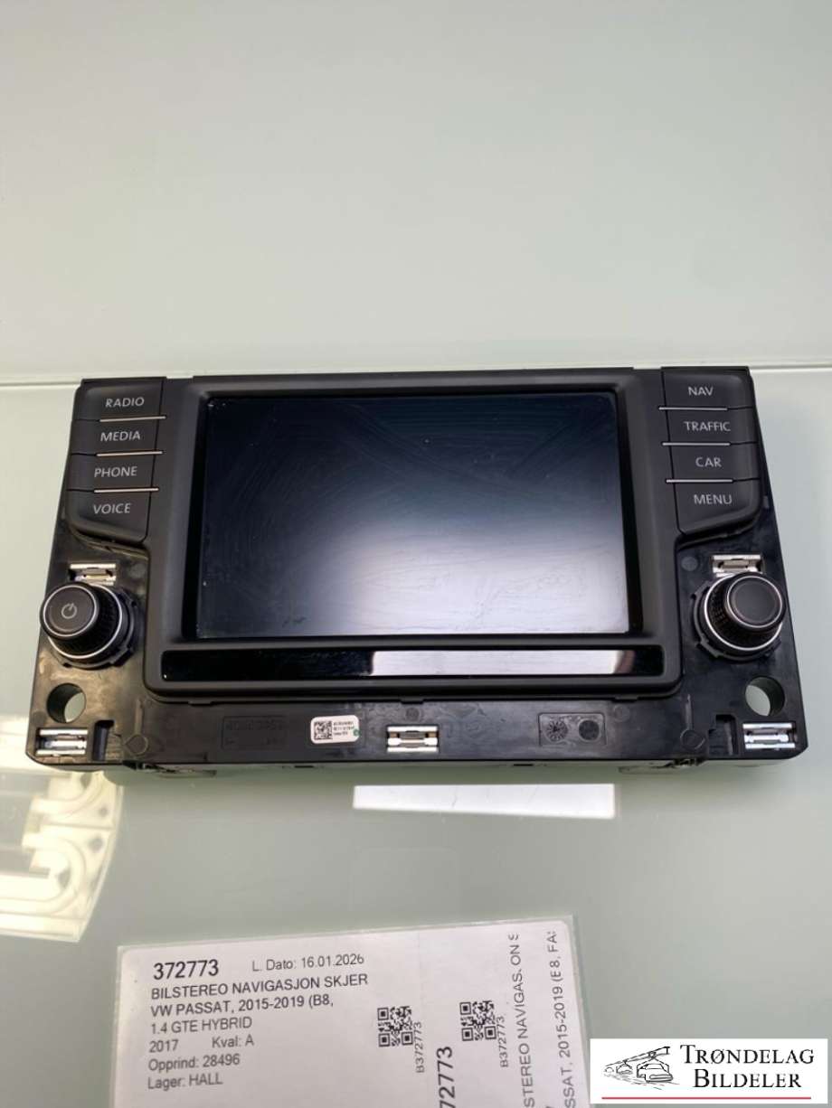 Bilstereo navigasjon skjerm til VW Passat, 2015-2019 (Fase 1) (B8) (B8) (3G0919605D)