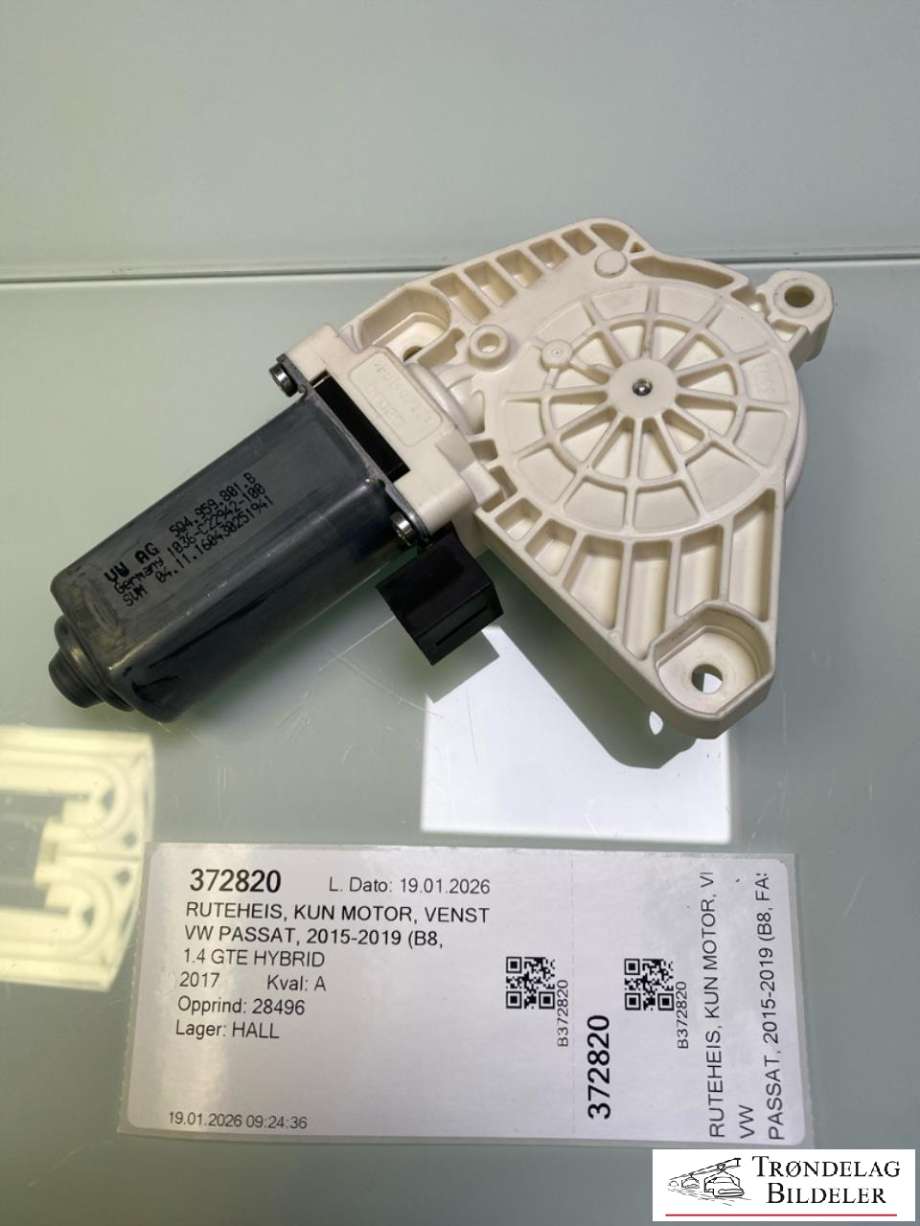 Ruteheis, kun motor, venstre foran til VW Passat, 2015-2019 (Fase 1) (B8) (B8) (5Q4959801B)