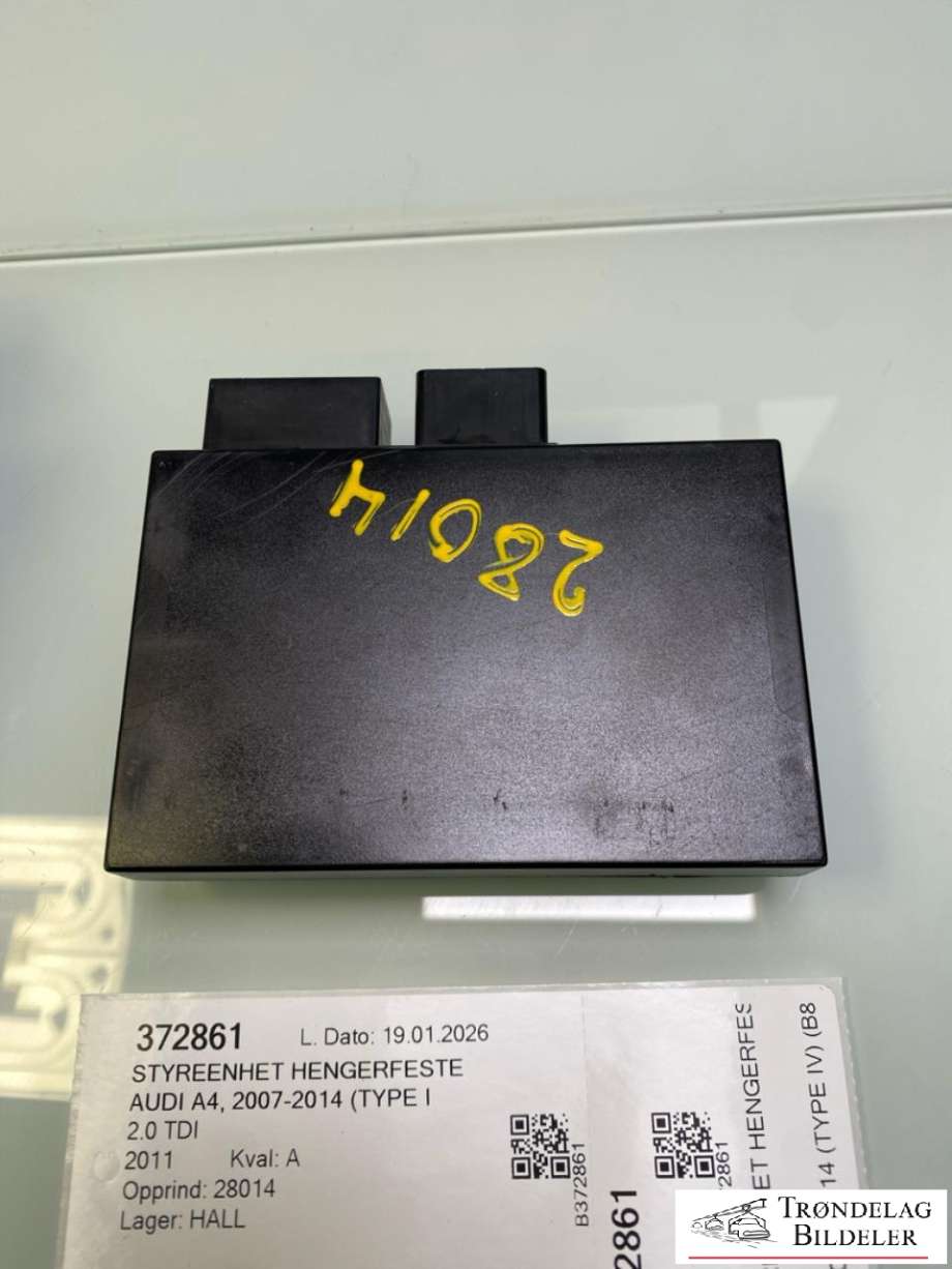 Styreenhet hengerfeste til Audi A4 2007-2014 (Type IV) (B8) (B8) (8K0907383A|8K0907383E|)