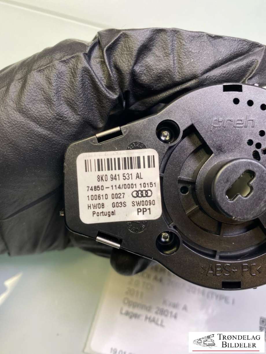 Bryter lys til Audi A4 2007-2014 (Type IV) (B8) (B8) (8K0941531AS|8K0941531AS WEP|8K0941531AL)