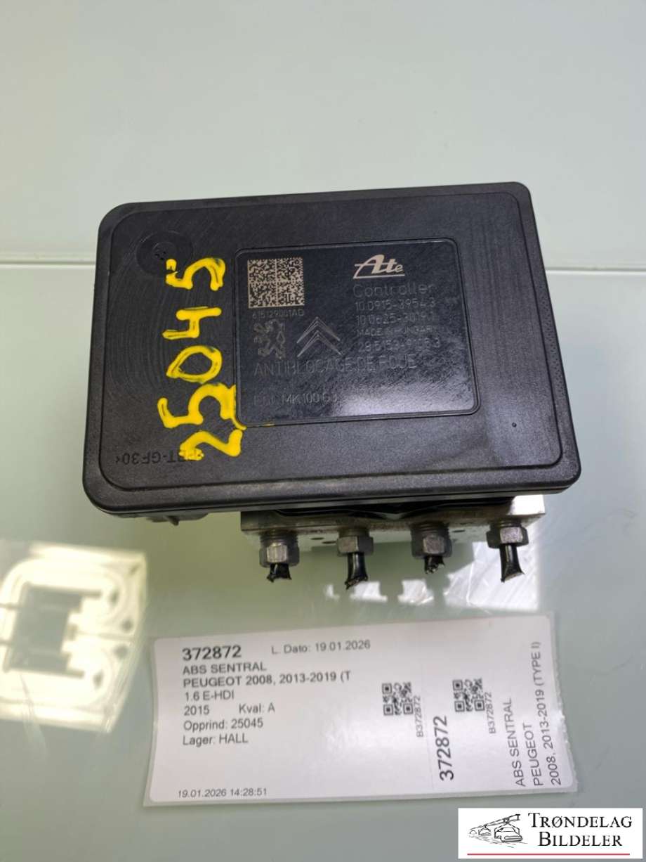 ABS sentral til Peugeot 2008 2013-2019 (Type I) (16 134 572 80|)