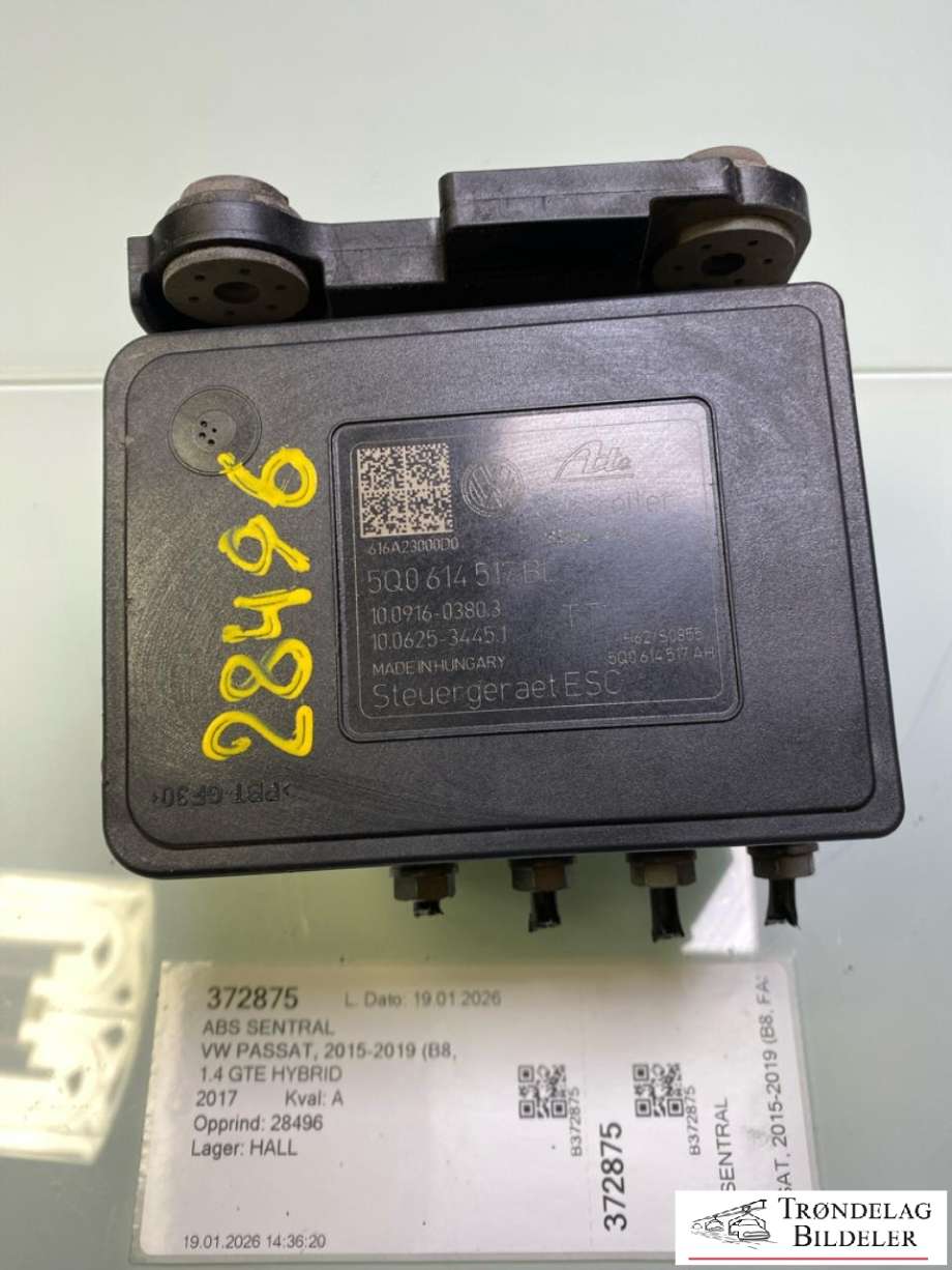 ABS sentral til VW Passat, 2015-2019 (Fase 1) (B8) (B8) (5Q0614517DB)