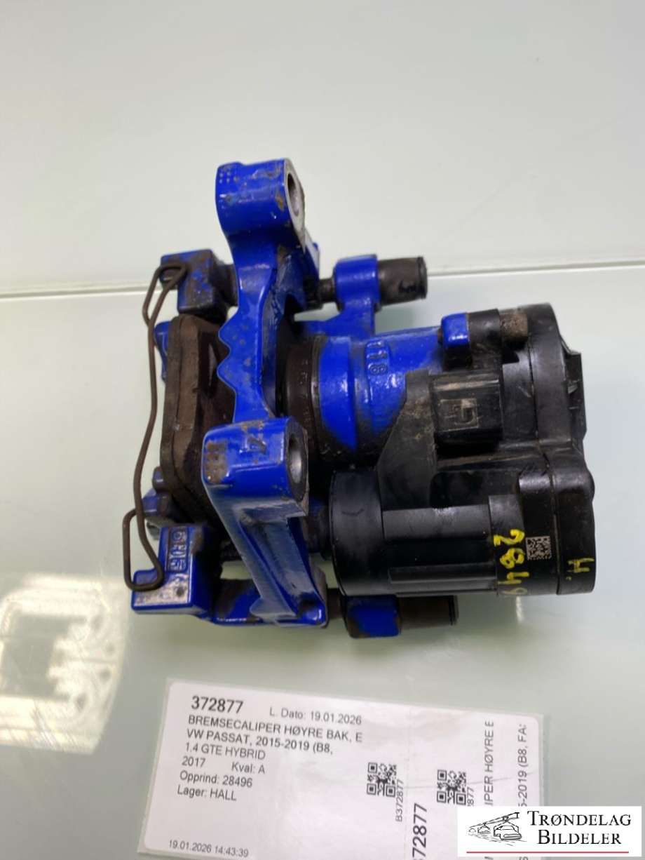 Bremsecaliper høyre bak, elektrisk til VW Passat, 2015-2019 (Fase 1) (B8) (B8) (3Q0615406)