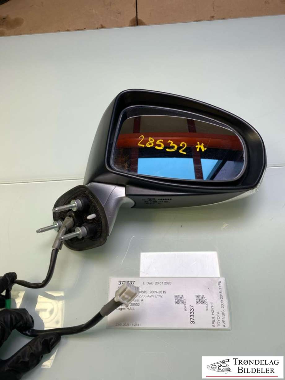 Speil høyre til Toyota Avensis, 2009-2015 (Type III, Fase 1)  (8793105400)