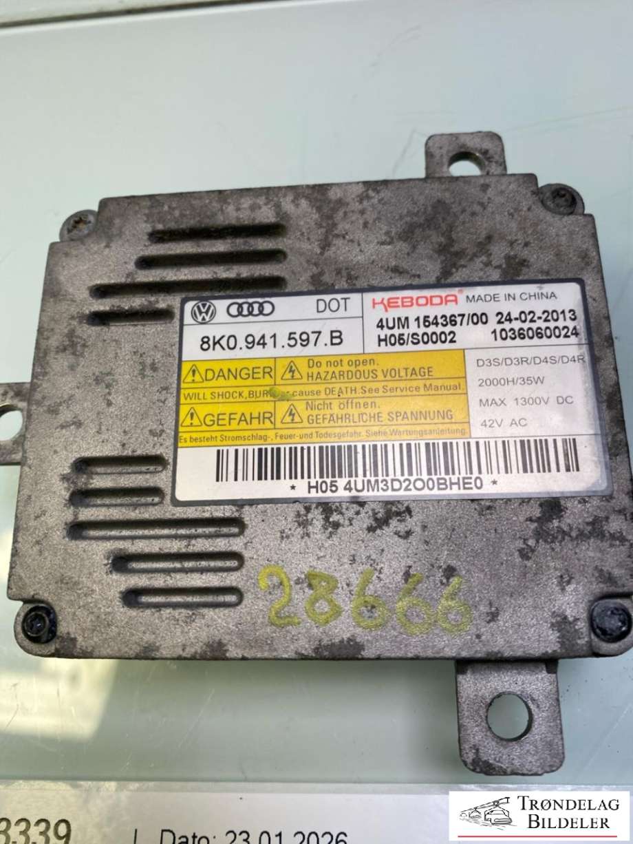 Styreenhet xenon/ballast til Audi A3 2012-2016 (Type III, Fase 1)  (8K0941597B|)