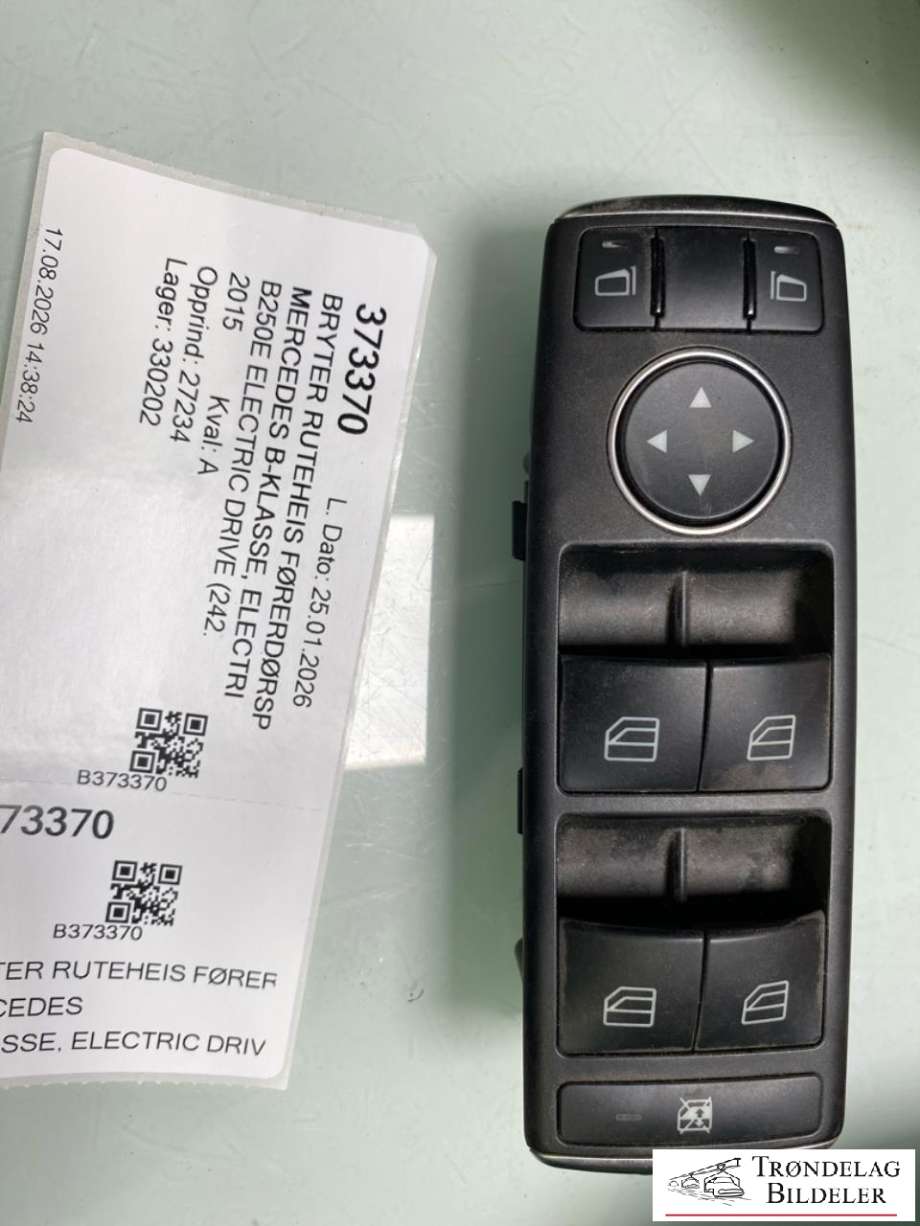 Bryter ruteheis førerdørspanel til Mercedes B-Klasse, electric drive 2014-2018 (W242) (W242) (A 166 905 43 00 9107|)