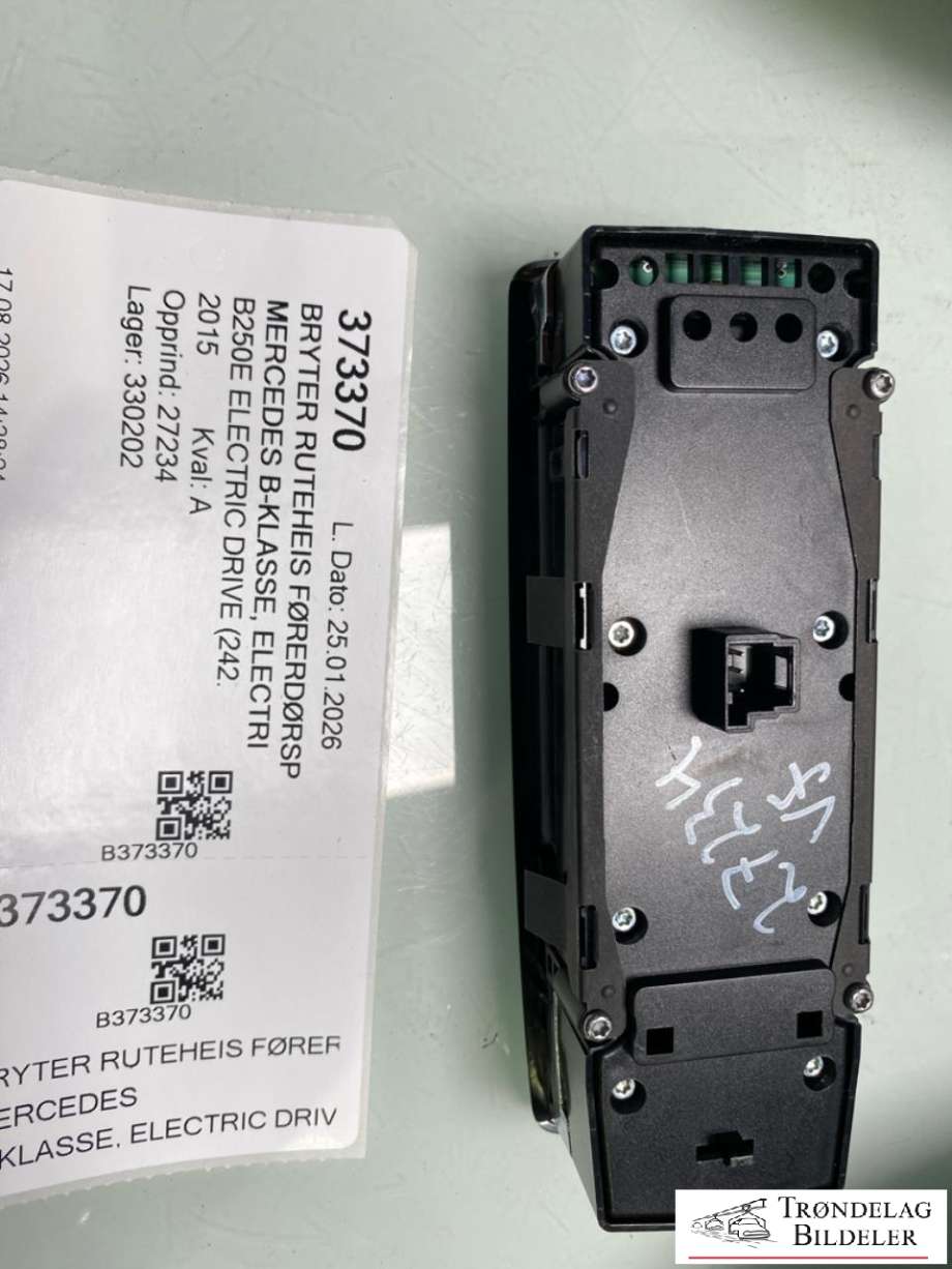 Bryter ruteheis førerdørspanel til Mercedes B-Klasse, electric drive 2014-2018 (W242) (W242) (A 166 905 43 00 9107|)