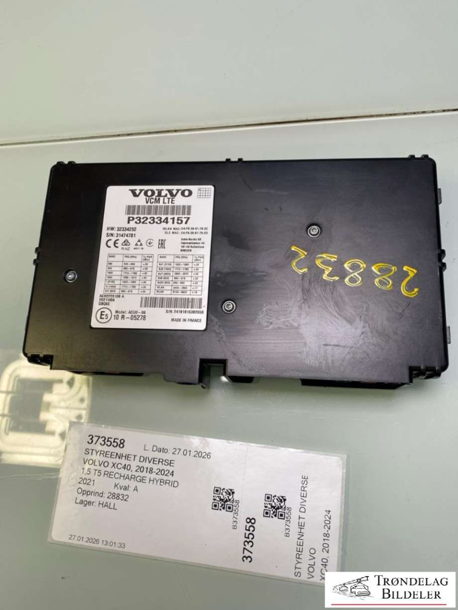 Styreenhet diverse til Volvo XC40 2018-2024  (32334157|)