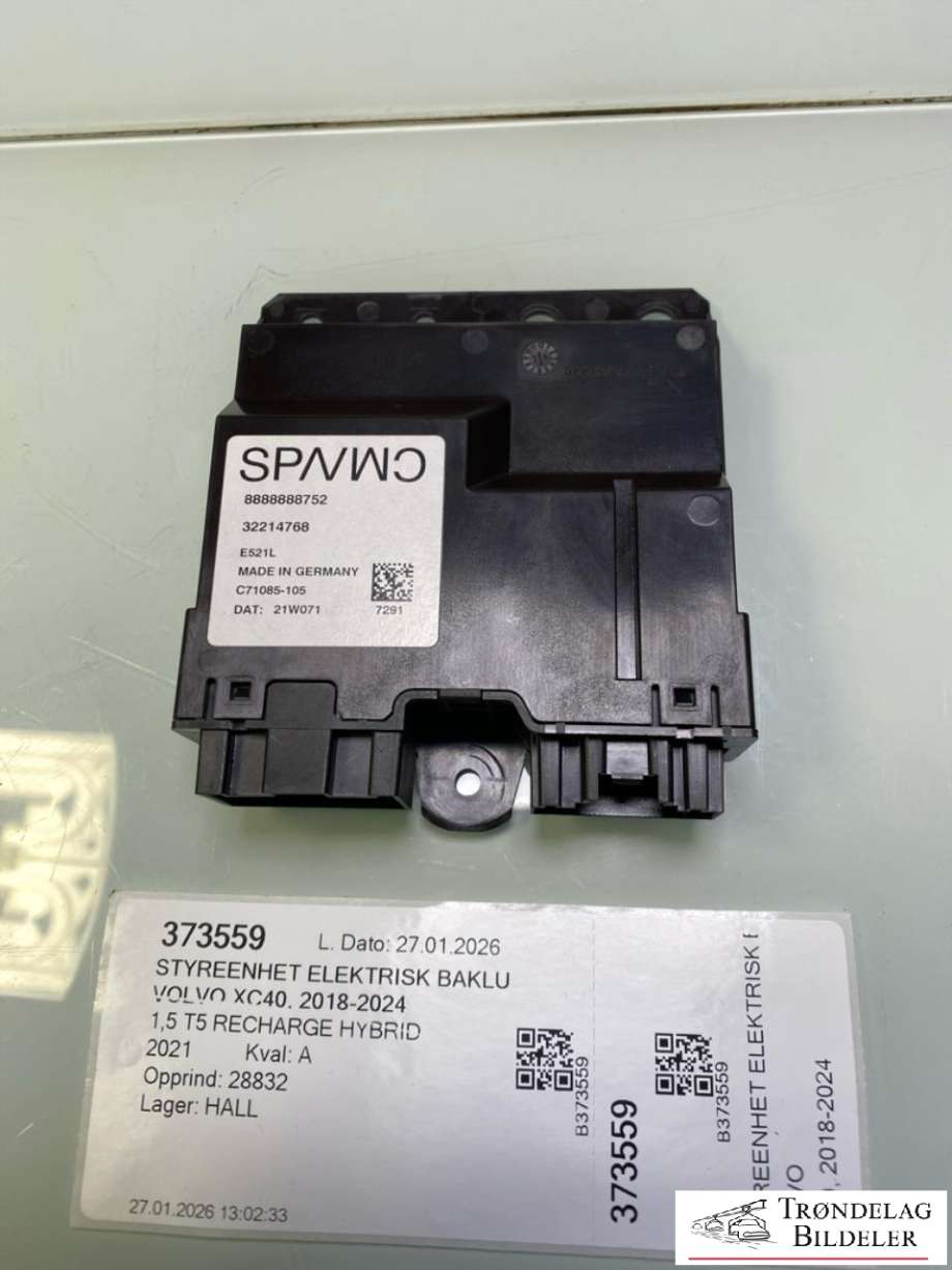 Styreenhet elektrisk bakluke til Volvo XC40, 2018-2024  (32214768)