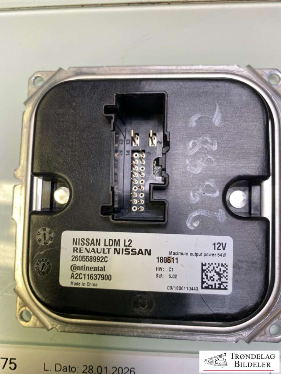 Styreenhet xenon/ballast til Nissan Leaf 2018-->> (Type II)  (260558992C|)