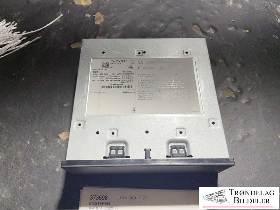 Bilstereo til VW ID.4 2020-->>  (10A 035 820 F|10A 035 820 J|)