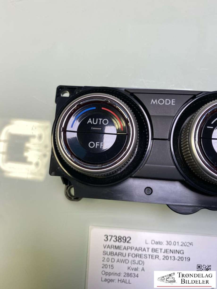 Varmeapparat betjening til Subaru Forester 2013-2019 (Type IV)  (72311SG630|)