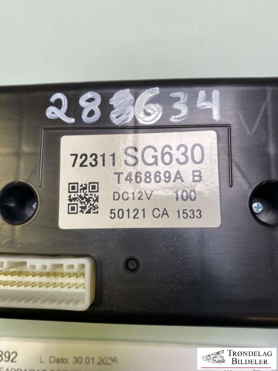 Varmeapparat betjening til Subaru Forester 2013-2019 (Type IV)  (72311SG630|)