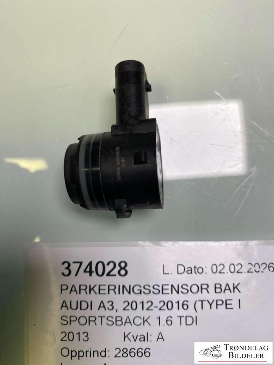 Parkeringssensor bak til Audi A3 2012-2016 (Type III, Fase 1)  (5Q0919275A|5Q0 919 275 C|5Q0919275CGRU|1648388980|T4A5538|T4A5539|LR059785|A0009053307|6 832 304|66 20 6 832 304|31471048|890007)
