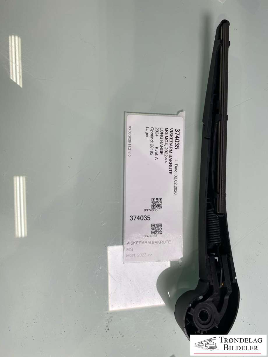 Viskerarm bakrute til MG MG4 2022-->>  (N/A|)