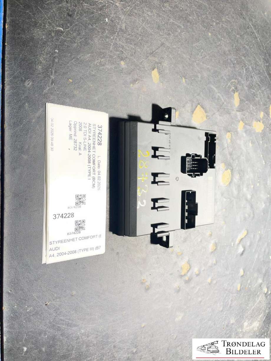 Styreenhet comfort (BCM) til Audi A4, 2004-2008 (Type III) (B7) (B7) (8E0 907 279 N)