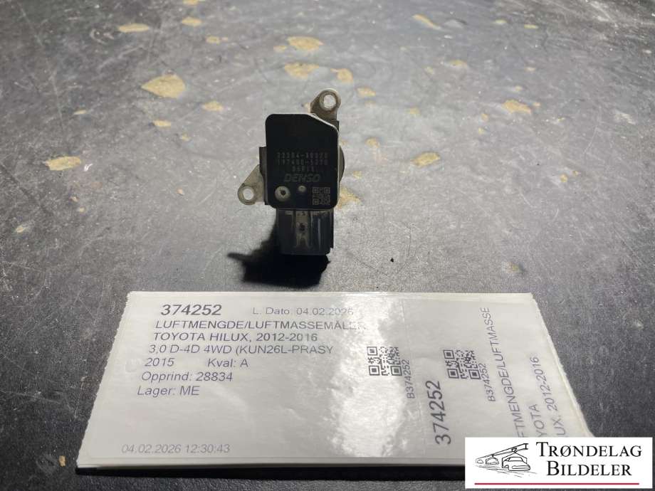 Luftmengde/luftmassemåler til Toyota Hilux, 2012-2016  (22204-30020)