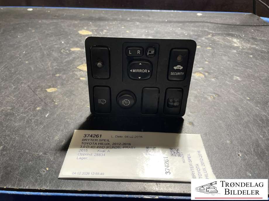 Bryter speil til Toyota Hilux, 2012-2016  (848700D030)