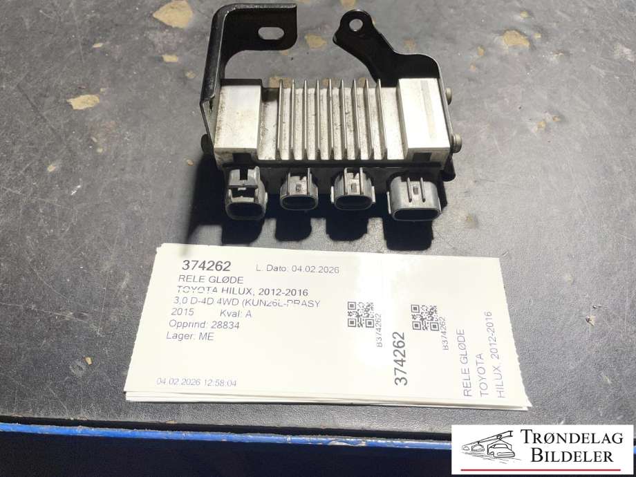 Rele gløde til Toyota Hilux, 2012-2016  (2855130010)