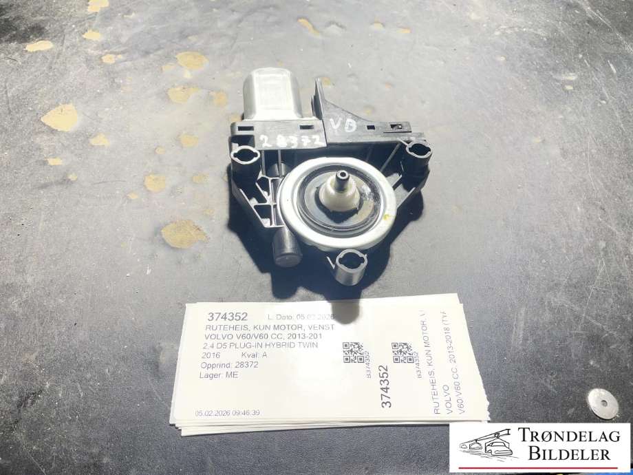 Ruteheis, kun motor, venstre bak til Volvo V60/V60 CC, 2013-2018 (Type I, Fase 2)  (31253064)