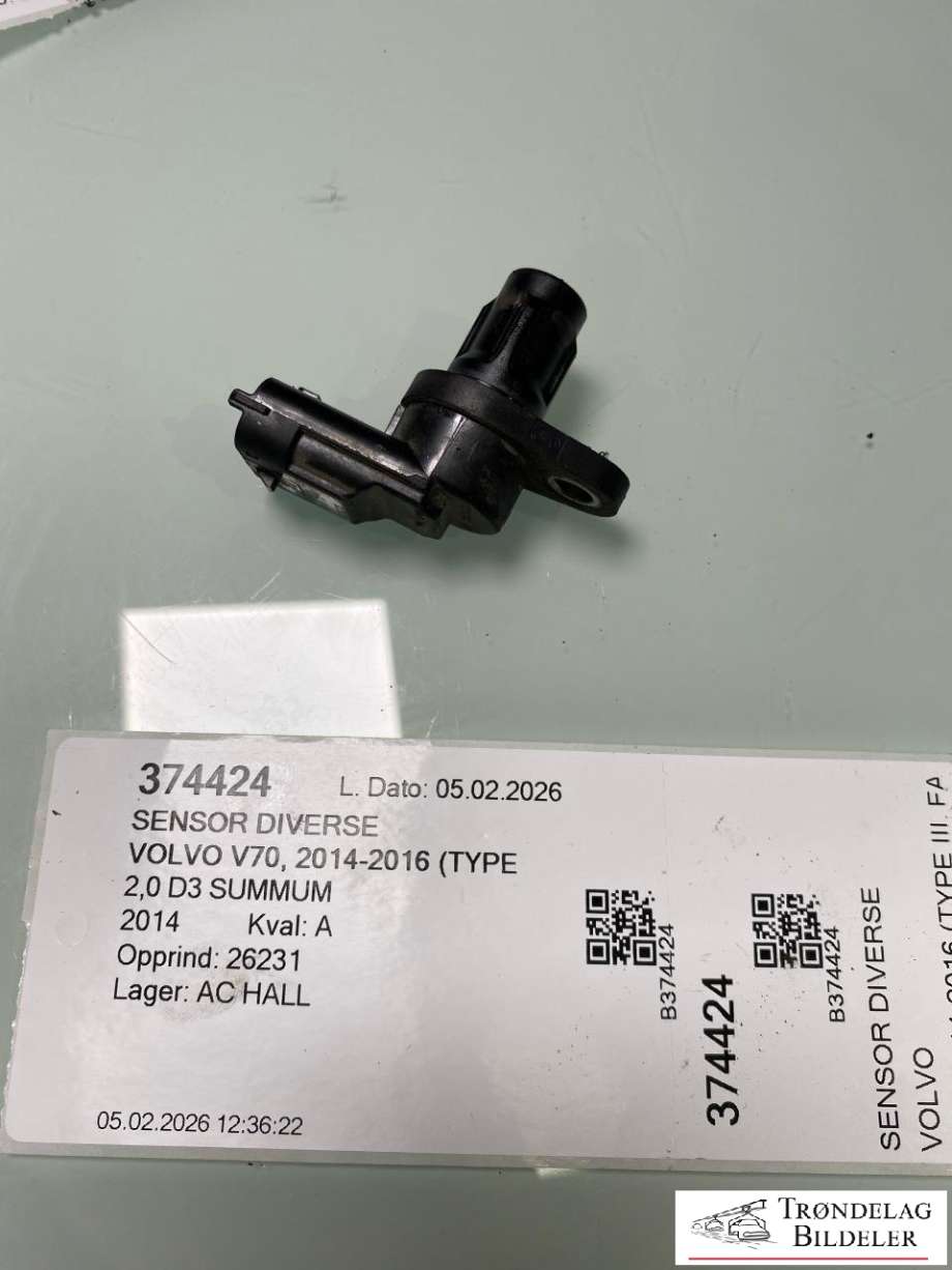 Sensor diverse til Volvo V70, 2014-2016 (Type III, Fase 2)  (8658726)