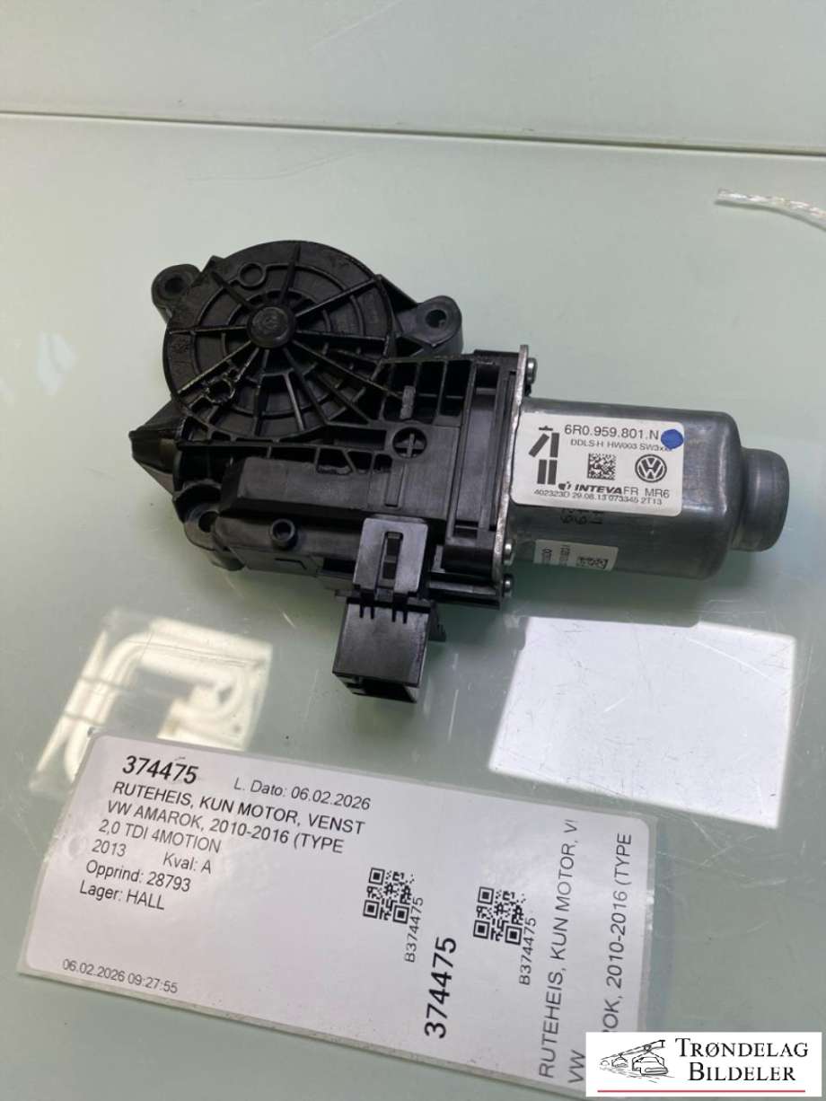 Ruteheis, kun motor, venstre foran til VW Amarok 2010-2016 (Type I, Fase 1) (6R0959801N|)