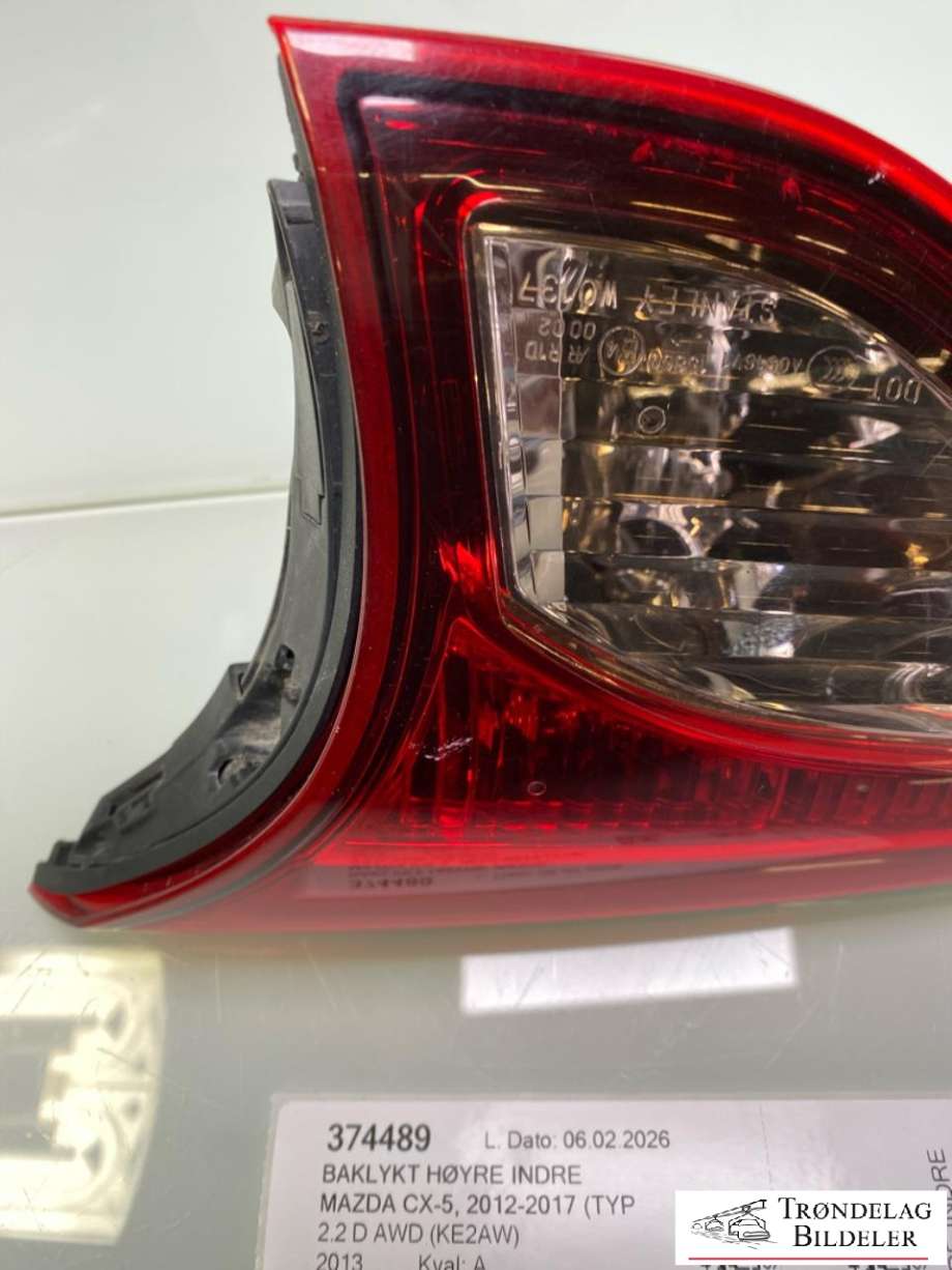 Baklykt høyre indre til Mazda CX-5 2012-2017 (Type I)  (KD53513F0C|)