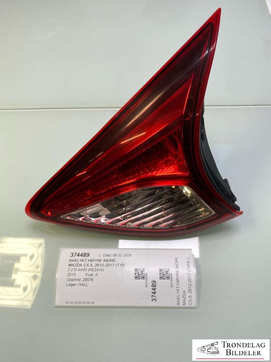 Baklykt høyre indre til Mazda CX-5 2012-2017 (Type I)  (KD53513F0C|)