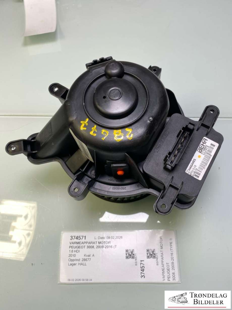 Varmeapparat motor til Peugeot 3008, 2009-2016 (Type I)  (T3953001)