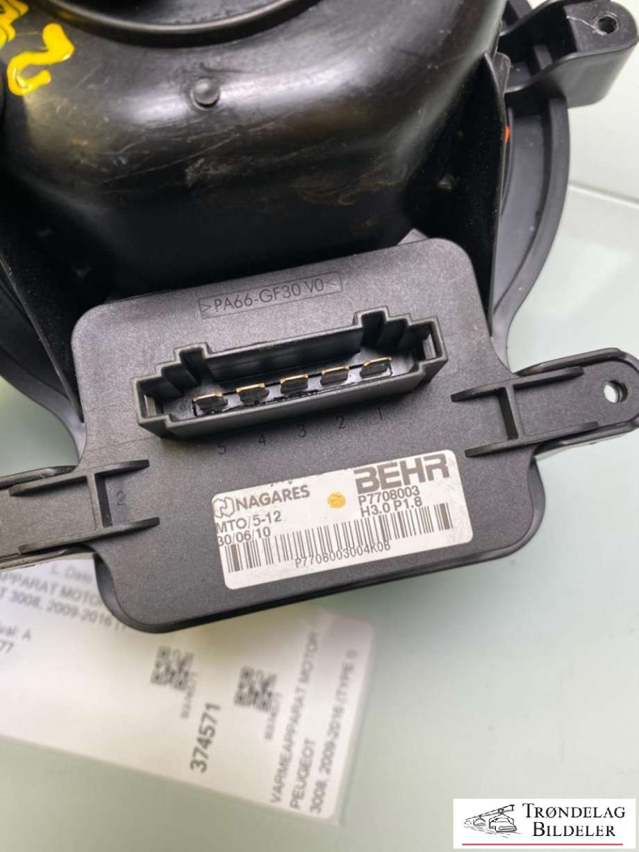 Varmeapparat motor til Peugeot 3008 2009-2016 (Type I) (T3953001|)