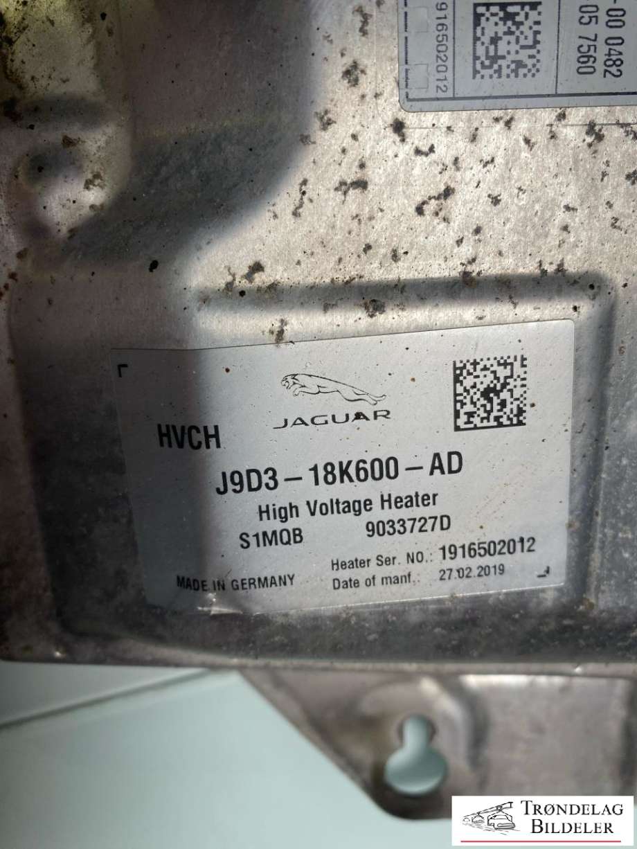 Varmeapparat PTC-heater til Jaguar I-PACE 2018-->>  (J9D3-18K600-AE|)