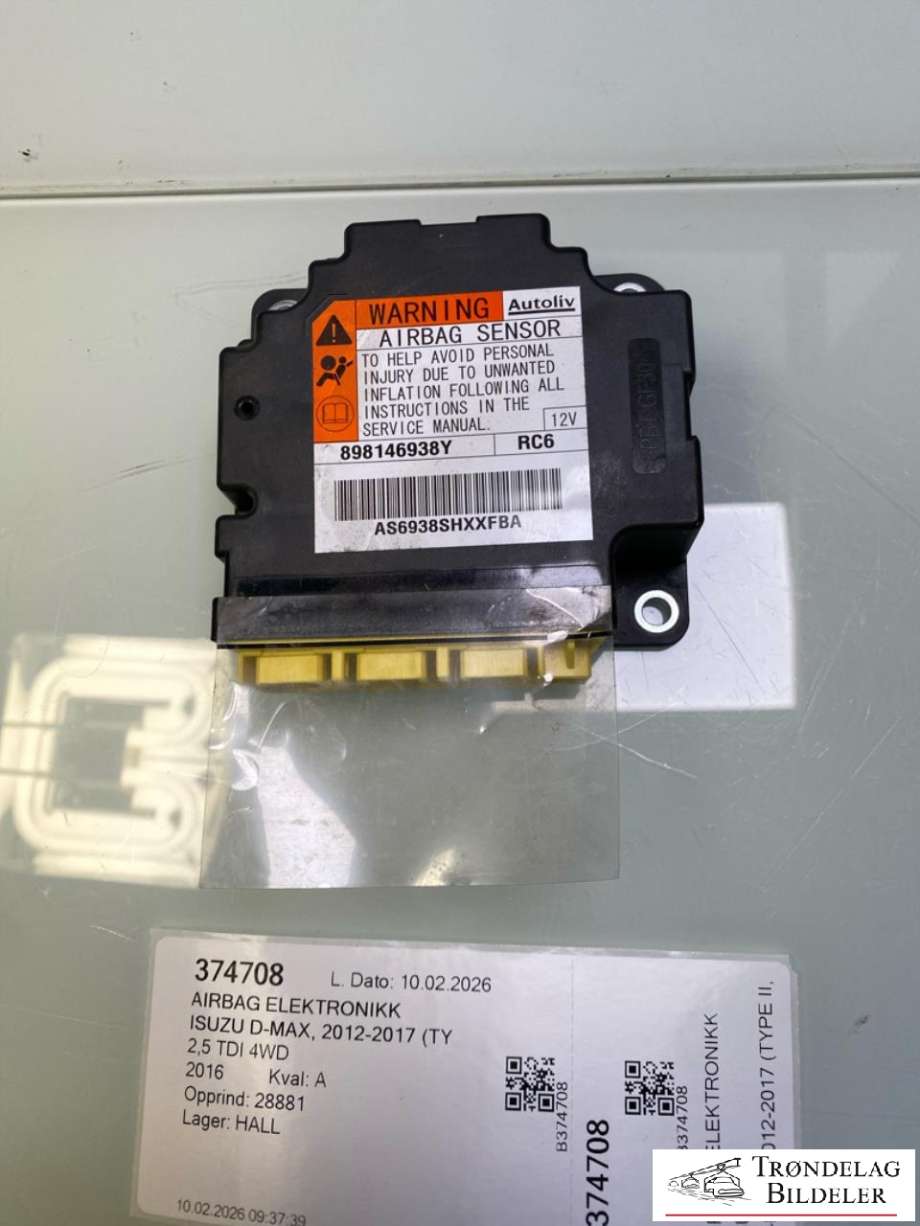 Airbag elektronikk til Isuzu D-Max 2012-2017 (Type II, Fase 1) (898146938Y|)