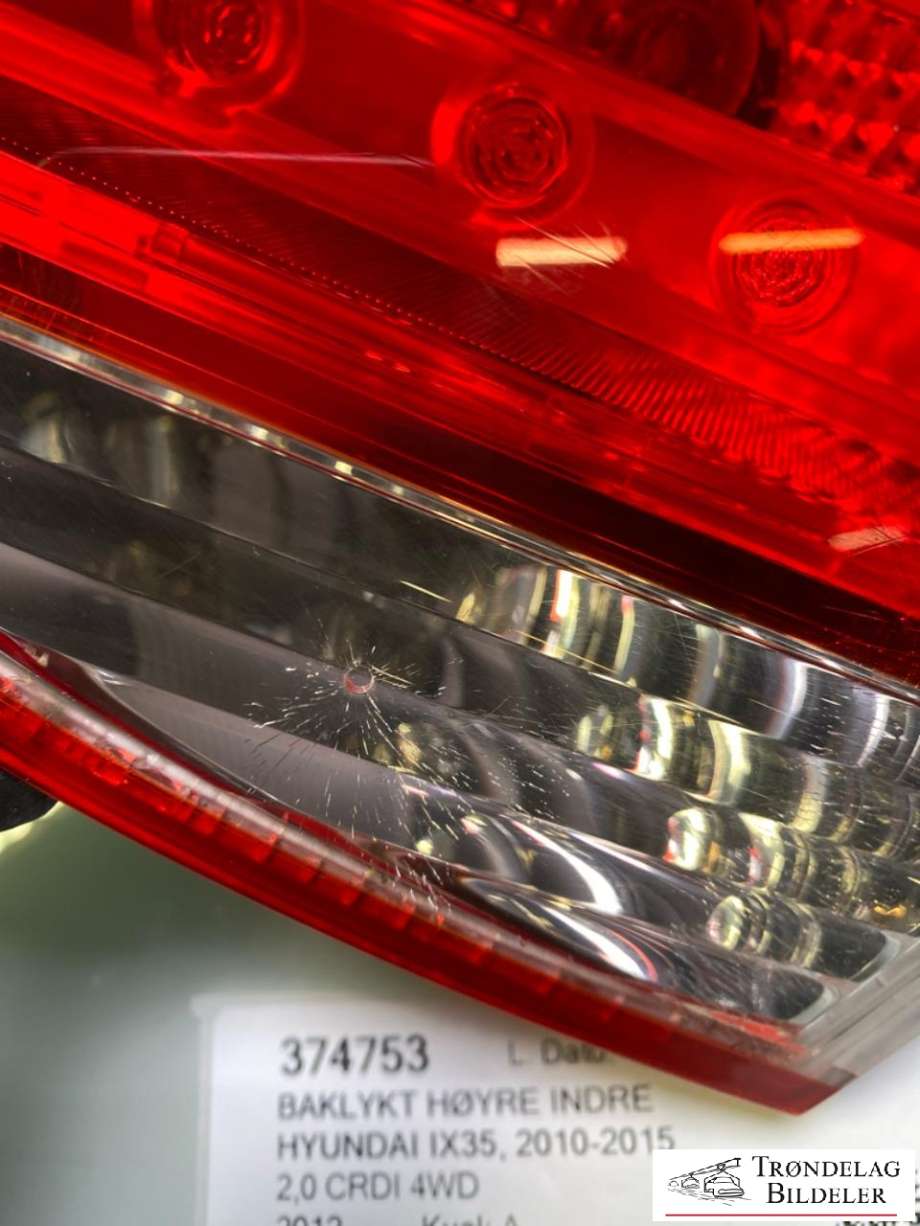 Baklykt høyre indre til Hyundai Ix35 2010-2015 (924052Y000|)