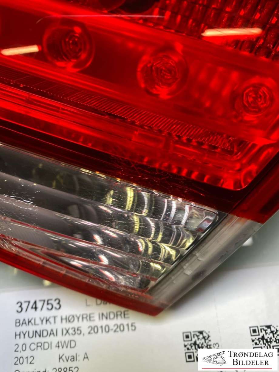 Baklykt høyre indre til Hyundai Ix35 2010-2015 (924052Y000|)