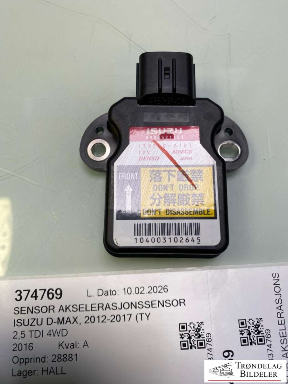 Sensor akselerasjonssensor/ESP DUO til Isuzu D-Max 2012-2017 (Type II, Fase 1) (8980521161|)