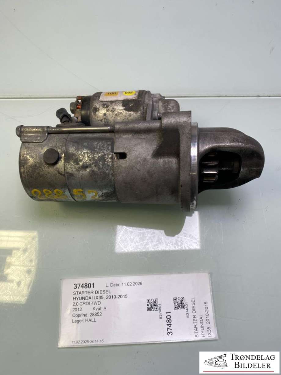 Starter diesel til Hyundai Ix35, 2010-2015  (361002F000)