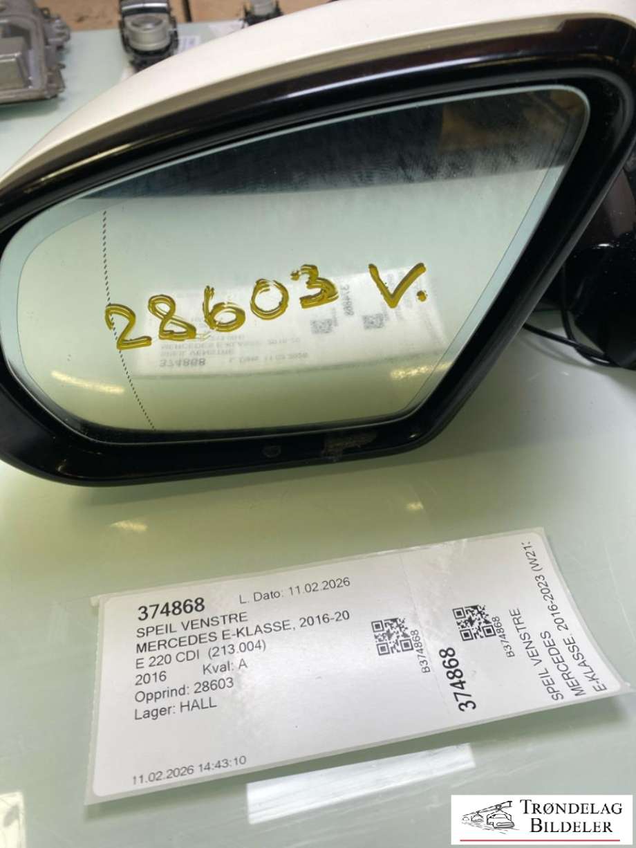 Speil venstre til Mercedes E-Klasse 2016-2023 (W213) (W213) (A2138100301|)