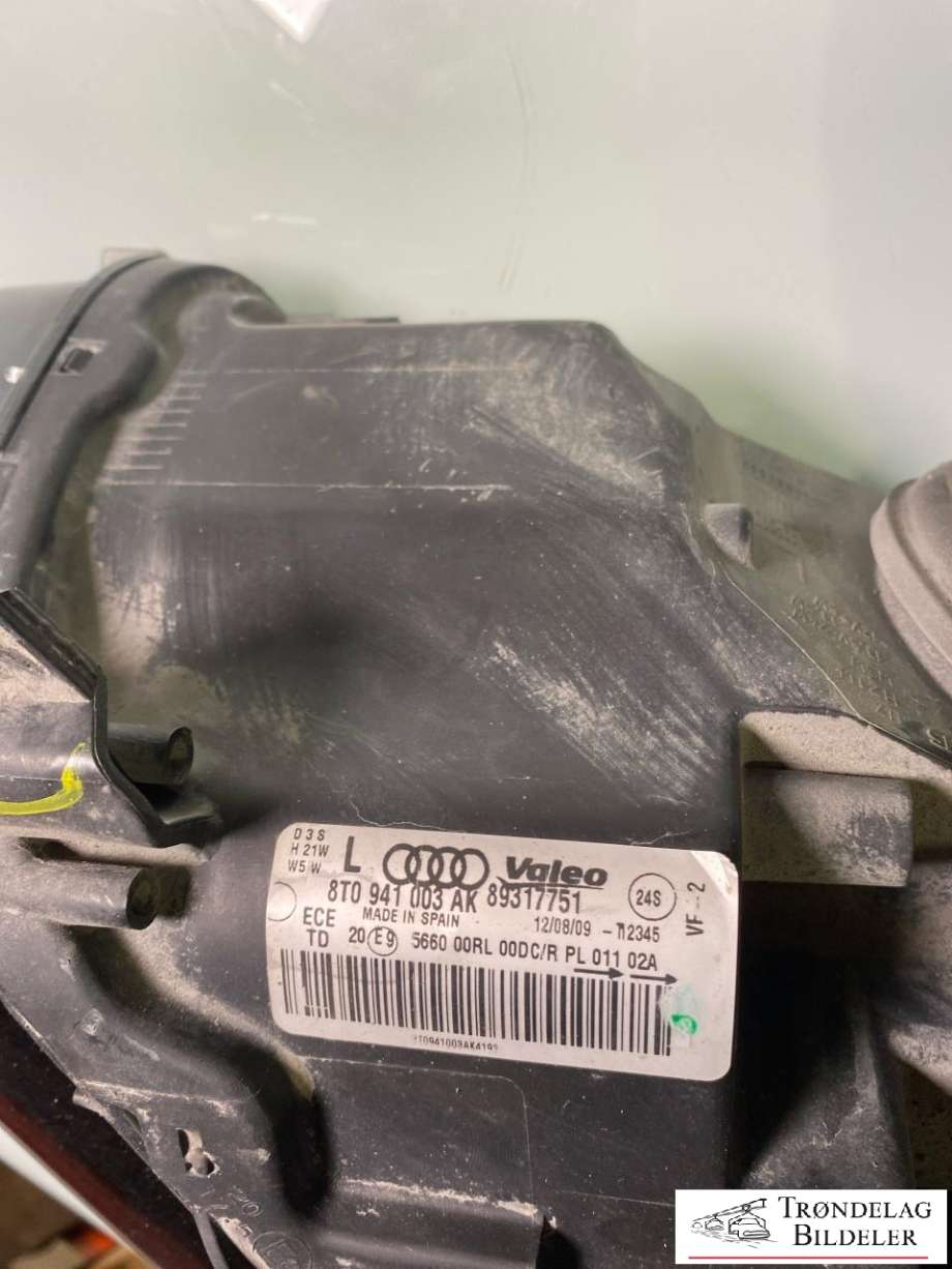 Frontlykt venstre xenon til Audi A5 2007-2016 (Type I)  (8T0 941 029 AK|8K0 941 597 E|8T0941003AK|)