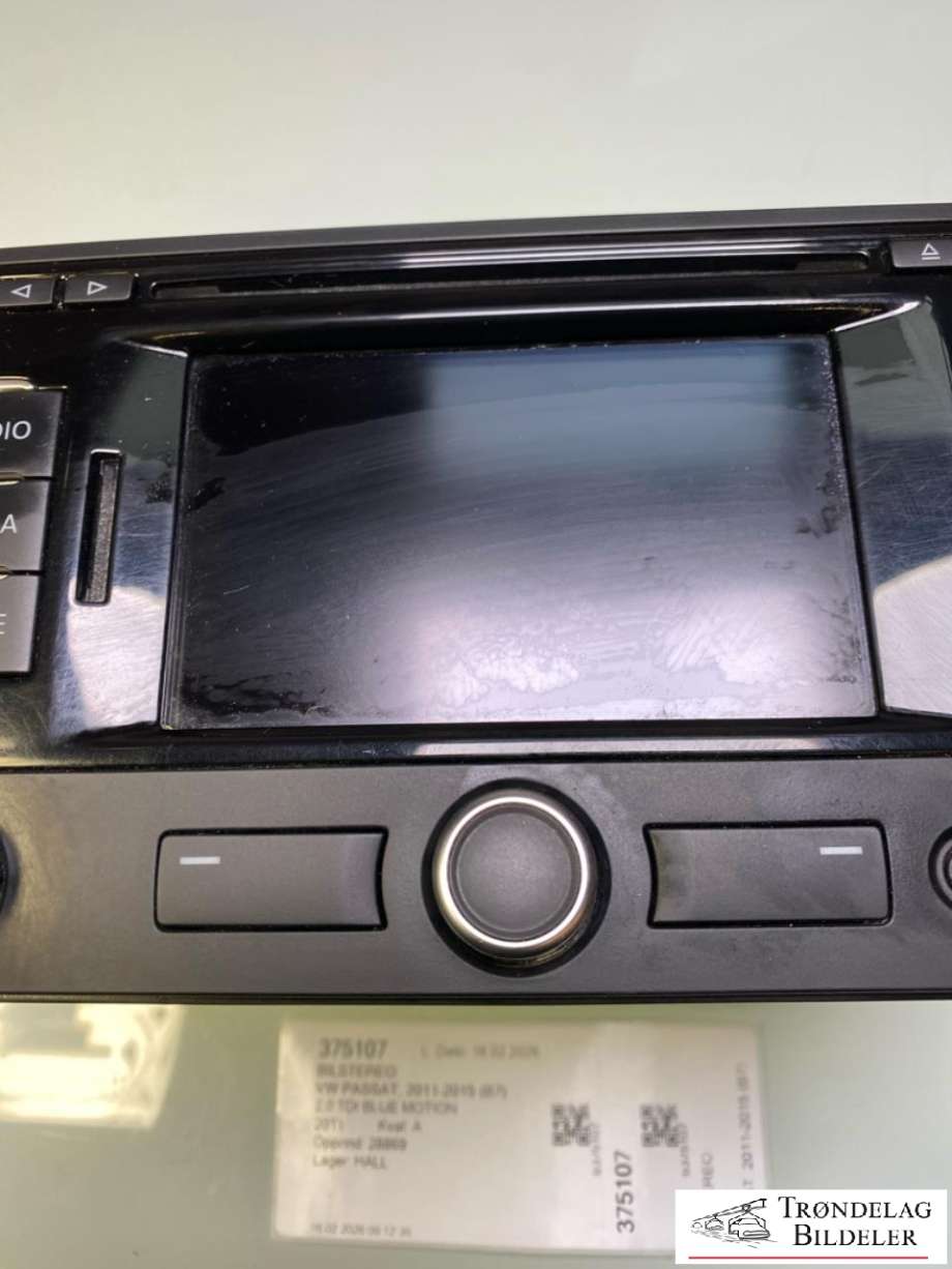 Bilstereo til VW Passat 2011-2015 (B7) (B7) (3C0 035 279|)